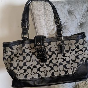 Coach black logo purse